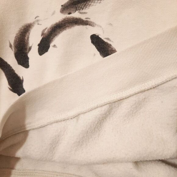 Blind Rooster Asian Graphic Sweatshirt Women's SZ Medium "Every Year Have Fish" - Picture 5 of 16